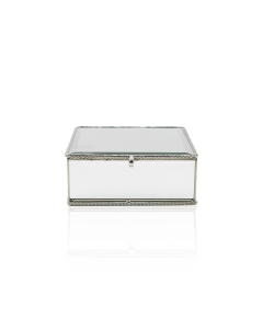 16CM silver string mirror box