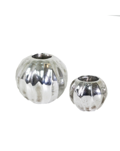 8CM Silver Shell Tealight/H