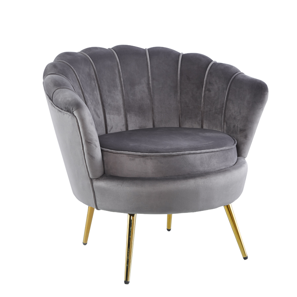 C&A Homewares Grey Velvet Sofa Chair