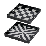 Set/2 Quinn square tray