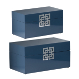 S/2 Blue Decorative Boxes