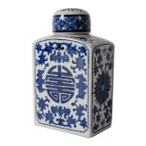 Ren Blue And White Lidded Jar