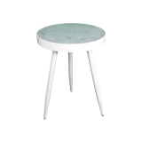 48CM Round Side Table White