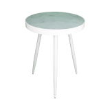56CM Round Side Table White
