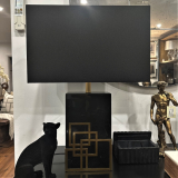 Hugo Black Marble Lamp&Shade