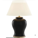 66CM Black Ceramic Lamp & Shade