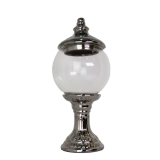 38CM silver stem Glass Jar