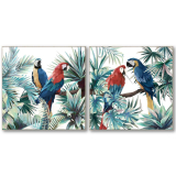 S/2 84CM Lorikeets Framed