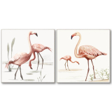 S/2 82CM PinkFlamingoFramed
