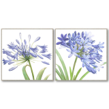 S/2 84CM Purple Petals Canvas