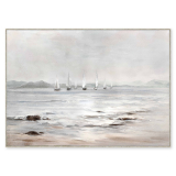 140x100CM Grey ShoreFramedCanv