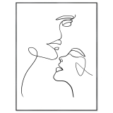120x80CM Lovers EmbraceFramedC