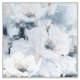 100x100CM White Petals FramedC