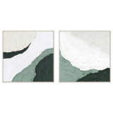 S/2 82x82cm SlateWhiteAbstract
