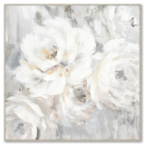 100x100CM Blue White Roses Fra