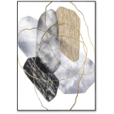 140X100CM AbstractRocksblackng