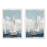 2/Set 120CM Canvas Ocean Bre