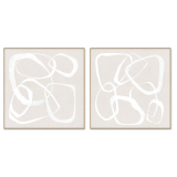 82x82CM 2/set Framed Canvas-Soft light