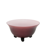 25cm glass bowl - matt burgund