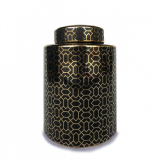 28CM Blk and Gold Jar