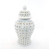 60CM White Hampton Lace Jar