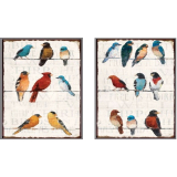 2 Set Birds Iron Wall Plaque