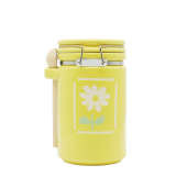 Large Flower Jar - Yellow