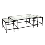 120CM Bella 3/Set Coffee Table - Black
