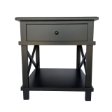 60CM Hampton Bedside Table-Bla