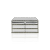 32CM silver Jewellery Box 3 drawers