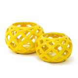 9CM Lace Candle Holder-Yellow