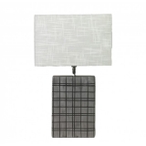 55CMBlk n Wht Lamp and Shade