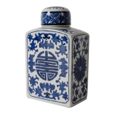 Ren Blue And White Lidded Jar