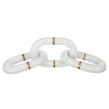 White Marble Chain With Brass 