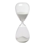 1 hour sand hour glass white