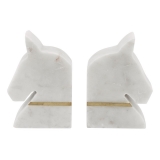 S/2 Unicorn Marble Bookends