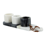 S/4 Marble Tray & Cups