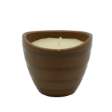 Candle in Holder - Chocolate