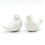 Set/2 10cm Happy White Bird