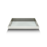 54CM Rec Plain Silver Tray