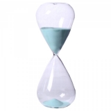 Hourglass sand timer aqua