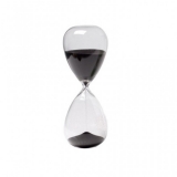 Hourglass sand timer black