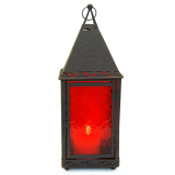 38CM SQ Morocco Latern- Red