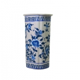 14Inch Blue n White Vase