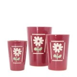 Flower Vase set - Red