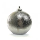 30CM Flat round jar-silver - S