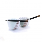 Noodle Bowl Set 2 W/Chopsticks