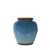 25CM Blue Hampton Ceramic Vase