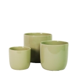 3/Set Round Pot-Green