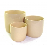 3/Set Round Pot-Cream